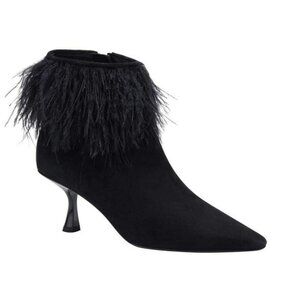 KATE SPADE NEW YORK Marabou Pointed Toe Bootie